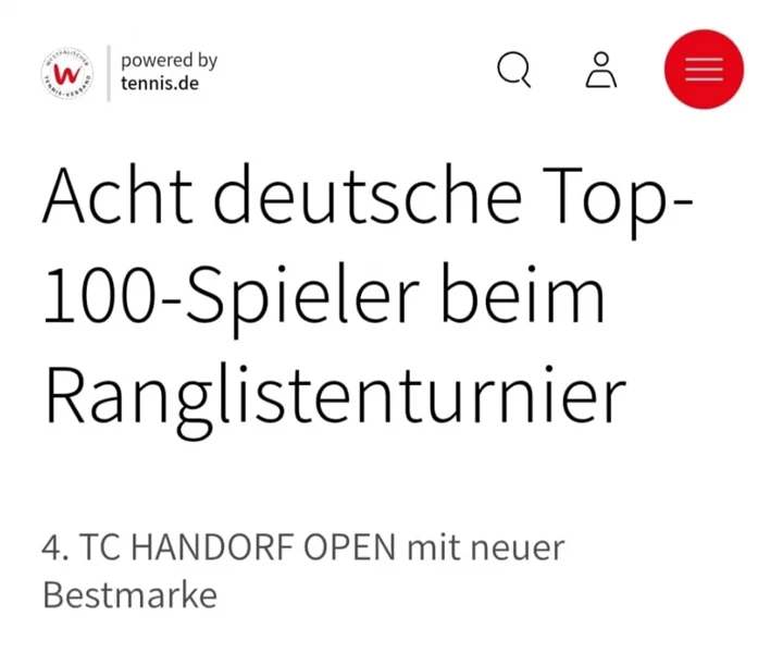 8 deutsche Top-100-Spieler beim TC Handorf Ranglistenturnier